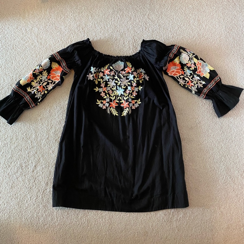 Free people black off the shoulder dress size:L
